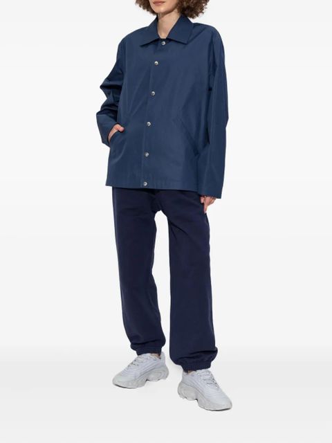 Jil Sander press-stud shirt jacket - Blue