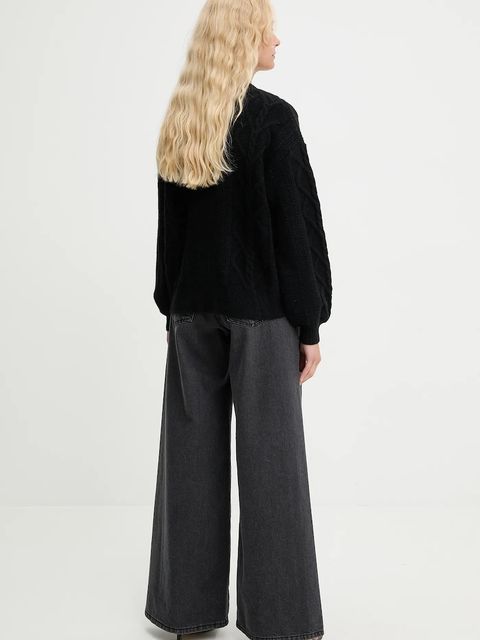 Answear.LAB kardigan z kaszmirem damski kolor czarny