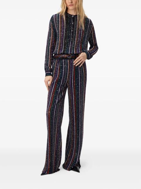 Missoni herringbone-striped sequin-embellished trousers - Black - zdjęcie produktu nr 2