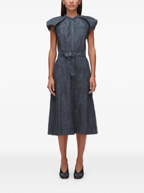 3.1 Phillip Lim puff-sleeve belted dress - Blue - zdjęcie produktu nr 1