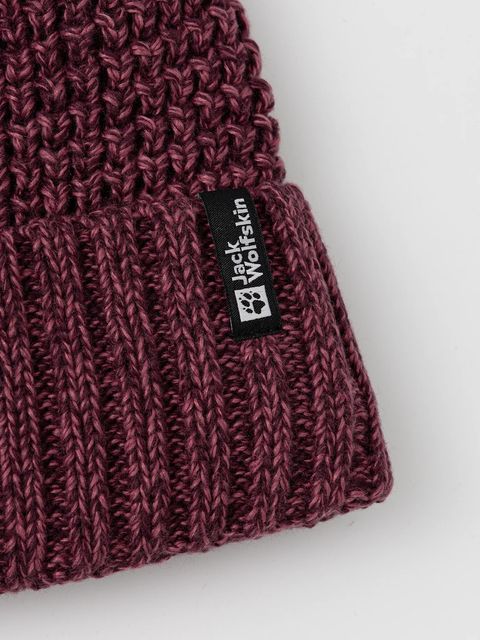 Jack Wolfskin czapka MEDLEY kolor bordowy A65237