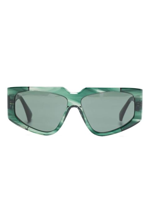 Max Mara Eyewear oversize-frame sunglasses - Green - zdjęcie produktu nr 1