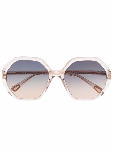 Chloé Eyewear Esther oversized-frame sunglasses - Neutrals - zdjęcie produktu nr 1