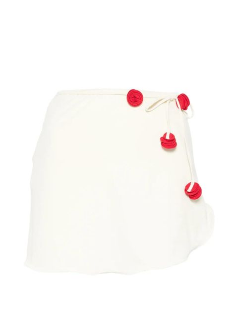 La Reveche Bouquet floral-appliqué pareo - Neutrals - zdjęcie produktu nr 1