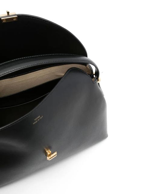 TOTEME T-Lock leather shoulder bag - Black