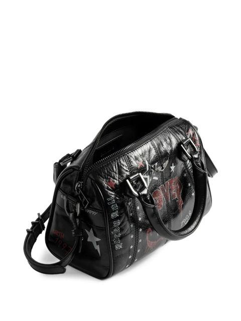 Zadig&Voltaire star-print leather clutch bag - Black