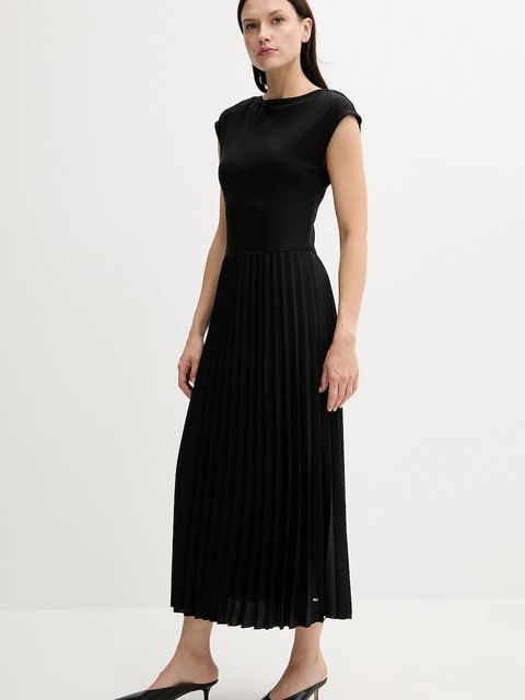 Tommy Hilfiger sukienka kolor czarny maxi rozkloszowana WW0WW44491 - zdjęcie produktu nr 2