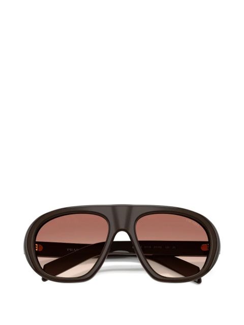 Prada Eyewear logo-detail sunglasses - Brown