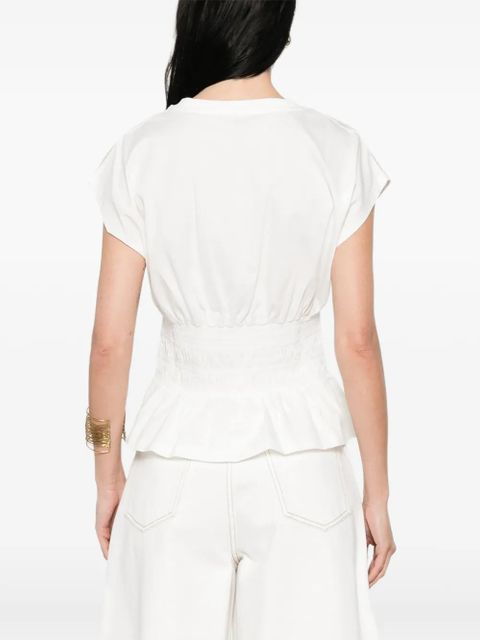 Maje ruffled top - White