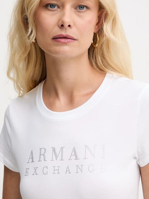 Armani Exchange t-shirt damski kolor biały XW001349 AF17173
