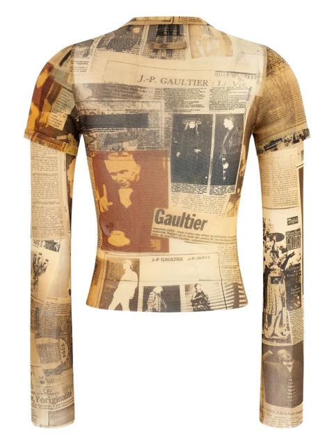 Jean Paul Gaultier The Journal Double Baby layered sleeve T-shirt - Neutrals - zdjęcie produktu nr 2