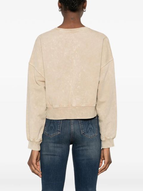 PINKO cropped label sweatshirt - Neutrals