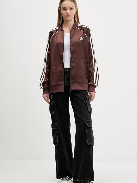 adidas Originals bluza Sst Satin Tt damska kolor brązowy z aplikacją KH1568 - zdjęcie produktu nr 2
