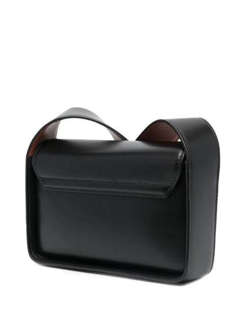 Jil Sander logo-detail leather satchel bag - Black