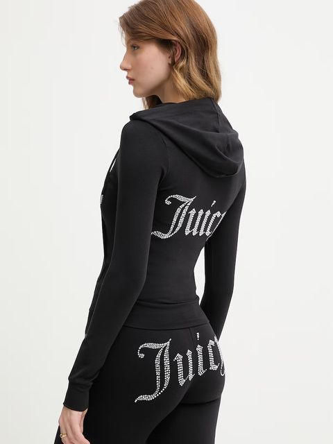 Juicy Couture bluza rozpinana damska z bawełny OOLA HOODIE - zdjęcie produktu nr 2