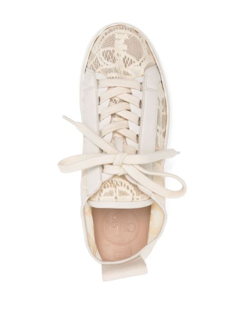 Chloé Lauren lace-detail sneakers - Neutrals
