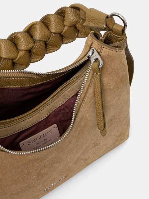 Coccinelle torebka zamszowa BOHEME SUEDE BIMATERIAL