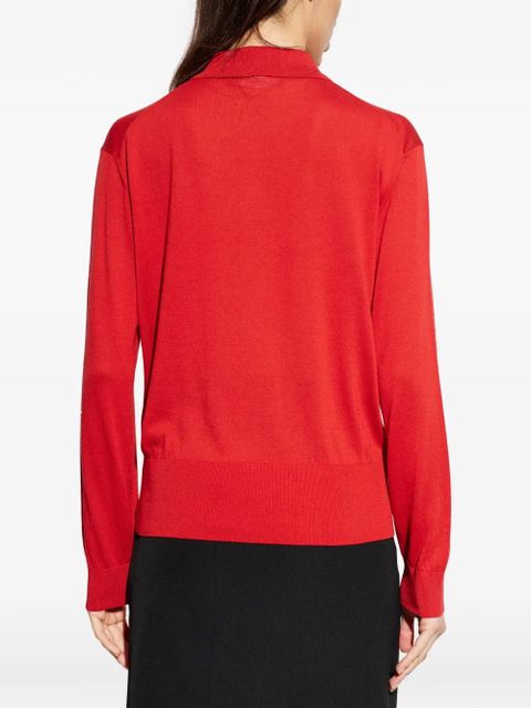 Versace buttoned collar cardigan - Red