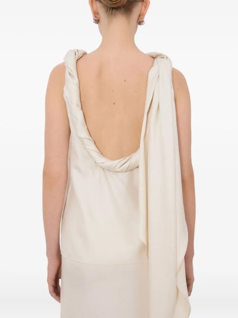 LouLou de Saison twisted-collar sleeveless blouse - Neutrals
