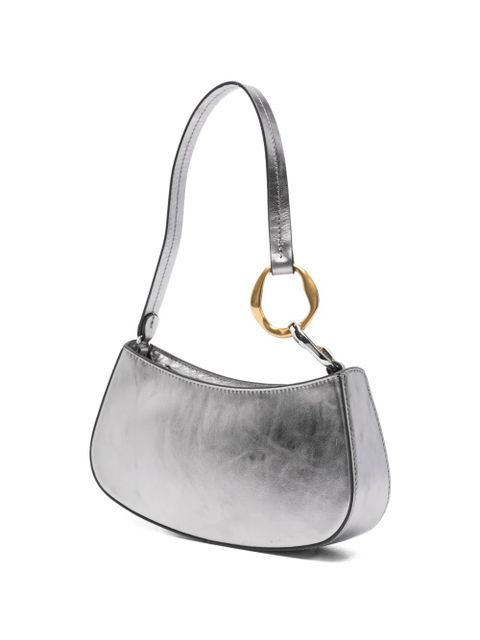 STAUD Ollie metallic tote bag - Silver