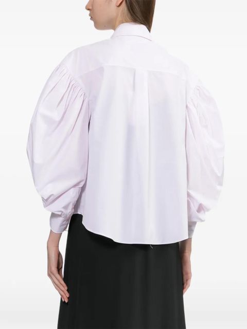 Simone Rocha embellished draped-sleeves shirt - Pink