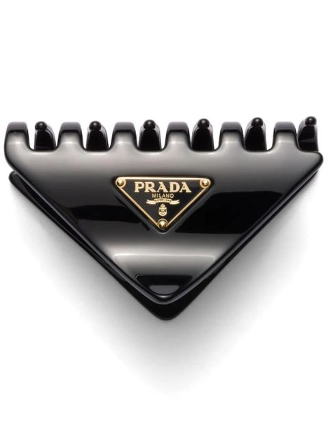 Prada logo-appliqué hair clip - Black - zdjęcie produktu nr 1