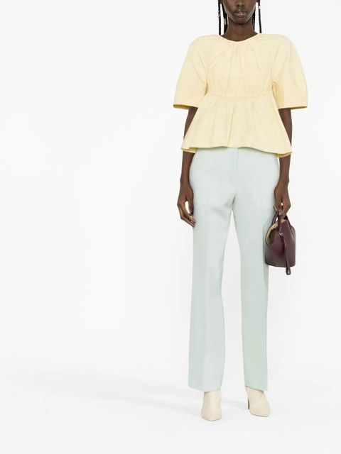 Jil Sander pressed-crease tailored trousers - Blue - zdjęcie produktu nr 2