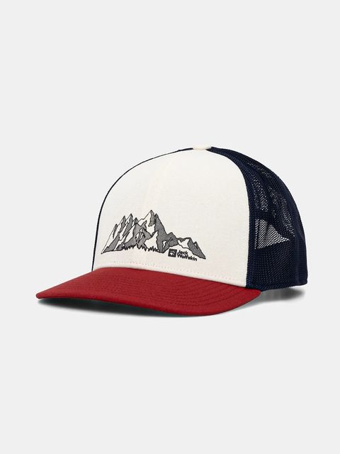 Jack Wolfskin czapka z daszkiem Brand kolor biały wzorzysta 1911242 - zdjęcie produktu nr 1
