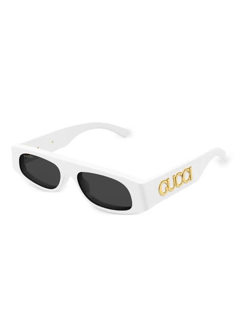 Gucci Eyewear rectangle-frame sunglasses - White - zdjęcie produktu nr 2