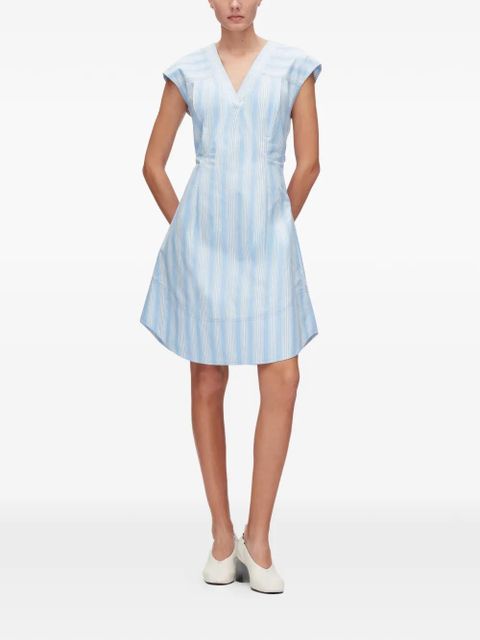 3.1 Phillip Lim striped V-neck mini dress - Blue - zdjęcie produktu nr 2