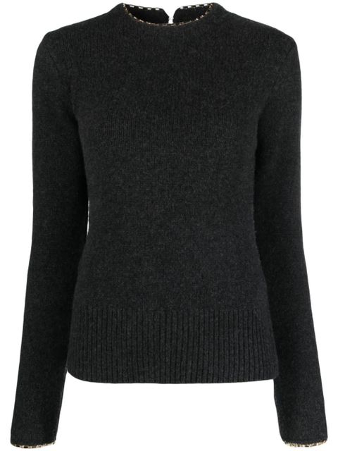 TOTEME Chain-Edge wool-cashmere jumper - Grey