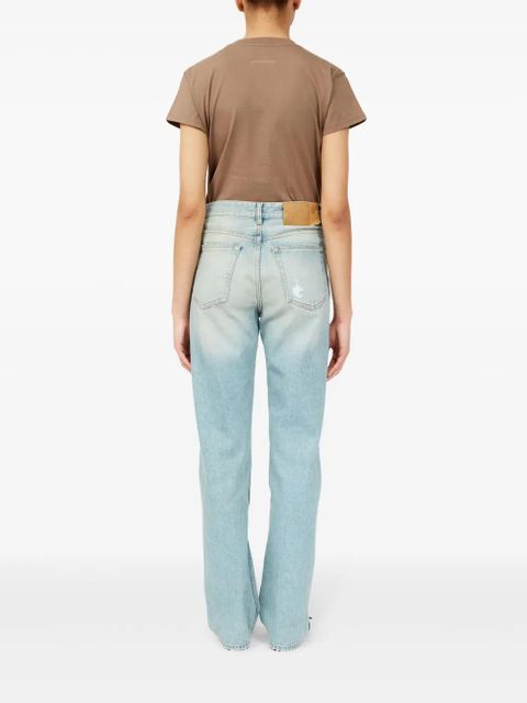MM6 Maison Margiela distressed straight jeans - Blue