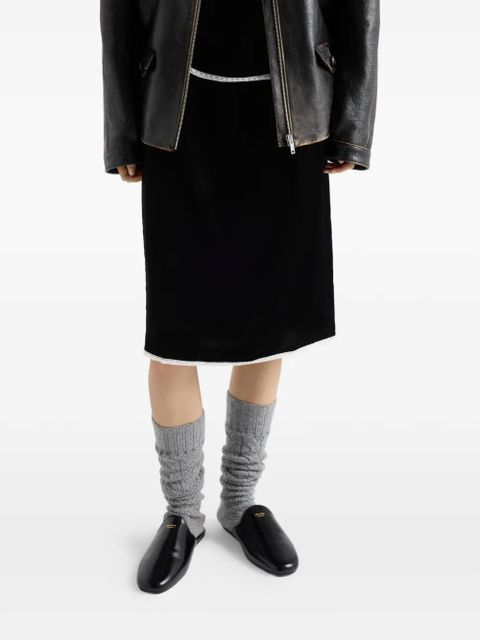 Prada velvet pencil skirt - Black