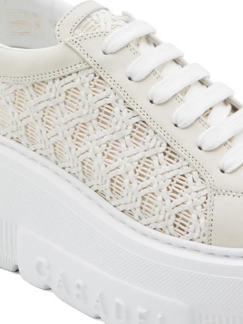 Casadei woven platform sneakers - Neutrals