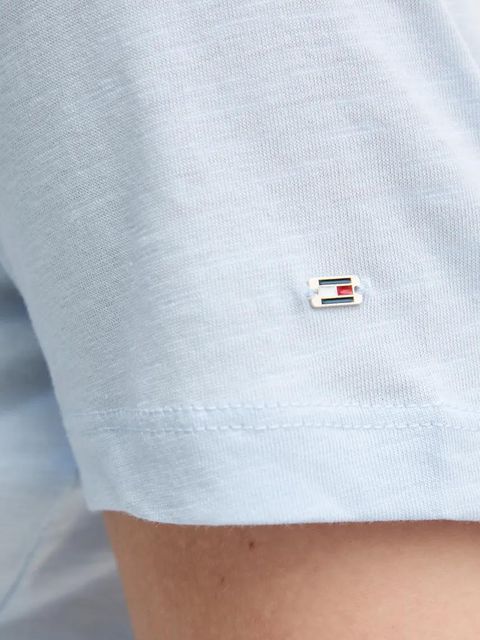 Tommy Hilfiger t-shirt bawełniany damski kolor niebieski WW0WW44559