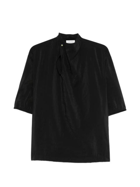 LEMAIRE soft collar ruffled top - Black - zdjęcie produktu nr 1