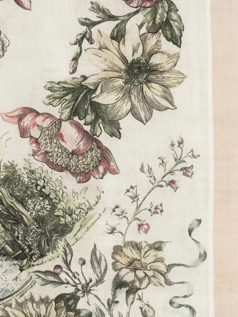 Max Mara floral-print silk scarf - Neutrals - zdjęcie produktu nr 2