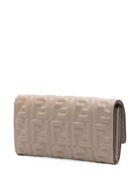 FENDI Baguette continental wallet-on-chain - Grey