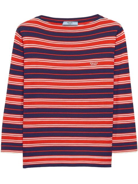 Prada striped T-shirt - Red - zdjęcie produktu nr 1