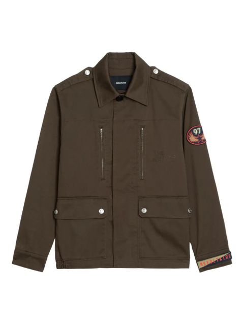 Zadig&Voltaire zip patch cotton jacket - Green - zdjęcie produktu nr 1