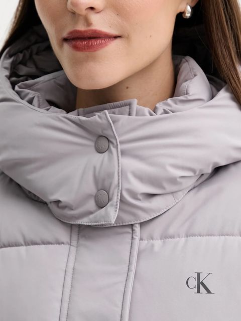 Calvin Klein Jeans kurtka kolor szary zimowa LV047D513G