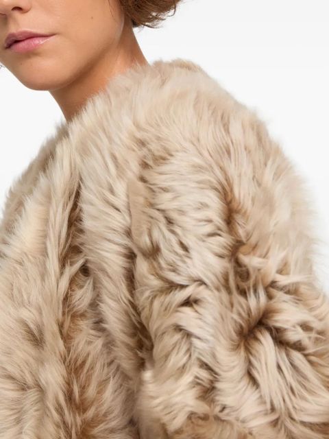 Yves Salomon Toscana lambskin coat - Brown