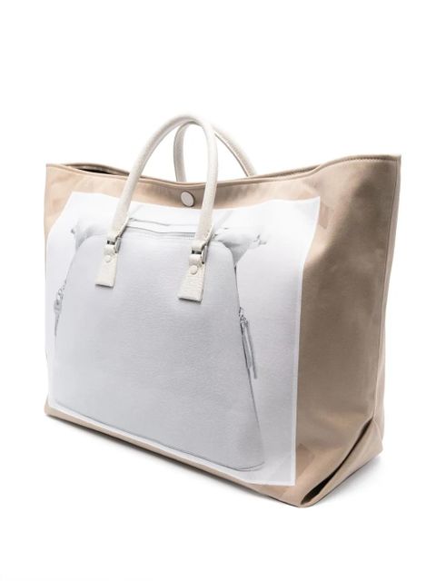 Maison Margiela medium Trompe l'oeil 5AC gabardine bag - Neutrals
