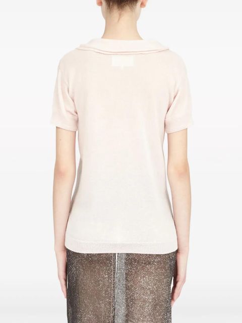 Maison Margiela wool-cashmere blend top - Pink