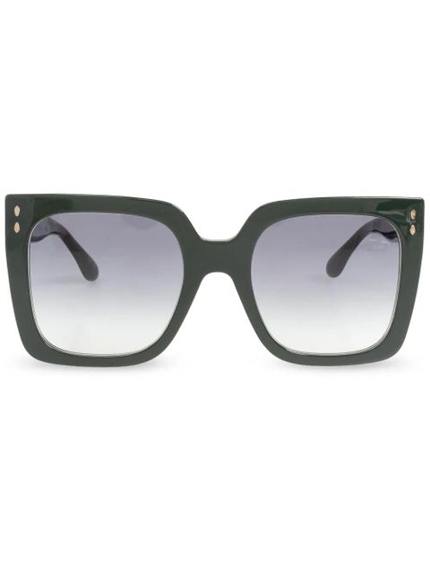 Isabel Marant Eyewear square-frame sunglasses - Green - zdjęcie produktu nr 1