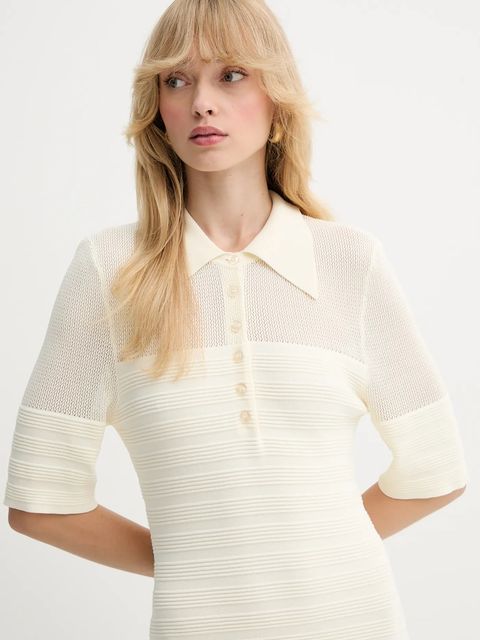 Gestuz sukienka kolor beżowy mini dopasowana 10910347