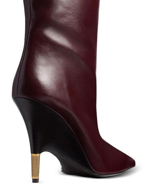 KHAITE Bella knee-high boots - Red