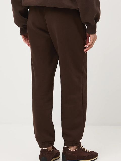 Medicine spodnie dresowe damskie kolor brązowy gładkie