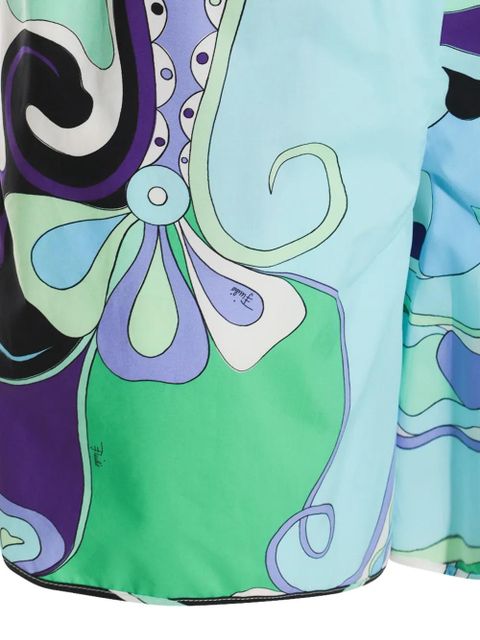 PUCCI Orchidee-print shorts - Blue