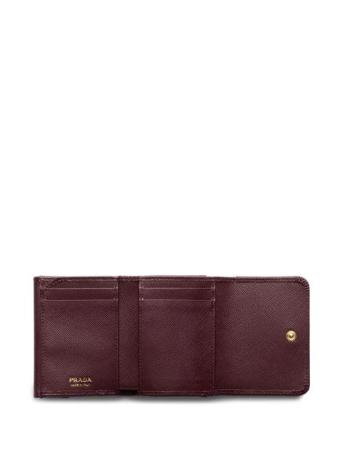 Prada small Saffiano leather wallet - Red